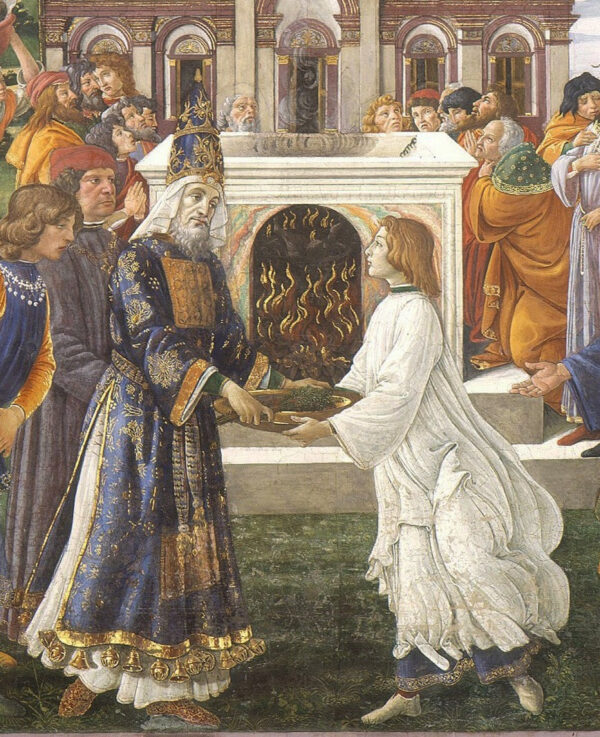 La purificazione del lebbroso e la tentazione di Cristo, nella Cappella Sistina: dettaglio della purificazione – Sandro Botticelli Sandro Botticelli 2024-11-21