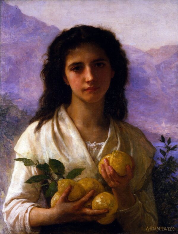 Ragazza che tiene dei limoni – William Bouguereau William Bouguereau 2024-11-21