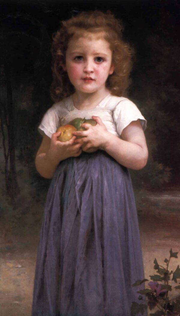 Piccola ragazza che tiene delle mele nella mano – William Bouguereau William Bouguereau 2024-11-21