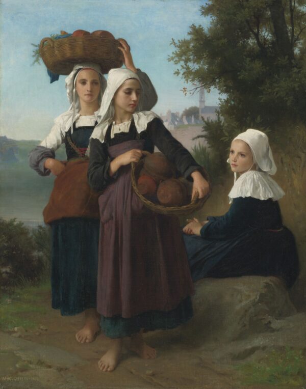 Giovani ragazze di Fouesnant che tornano dal mercato – William Bouguereau William Bouguereau 2024-11-21