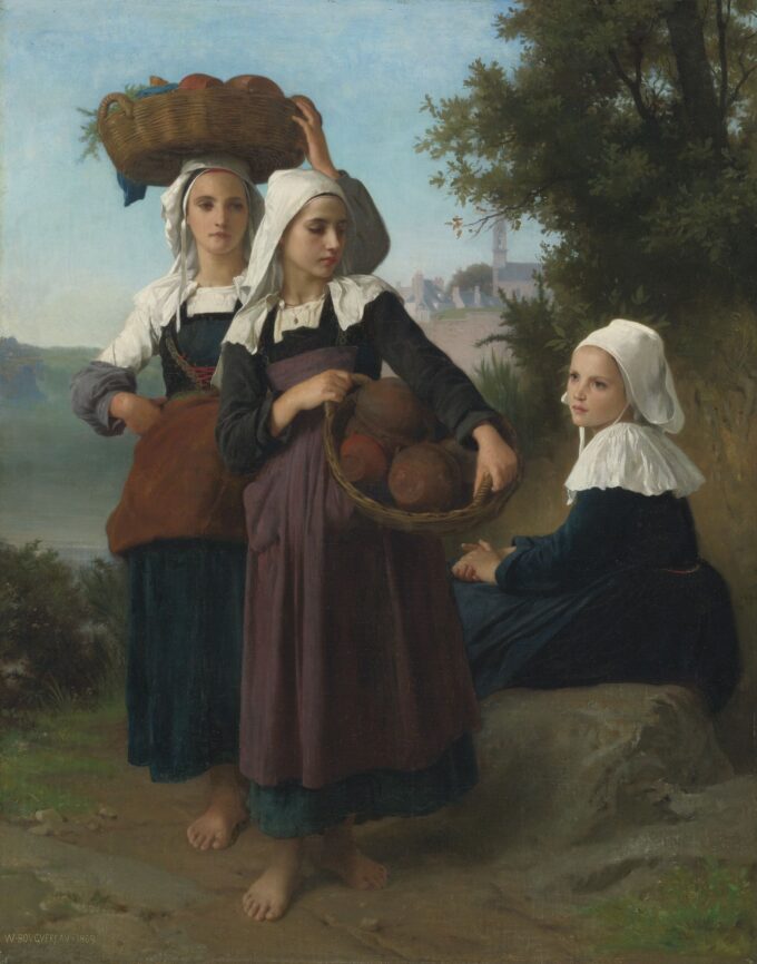 Giovani ragazze di Fouesnant che tornano dal mercato – William Bouguereau William Bouguereau 2024-09-19