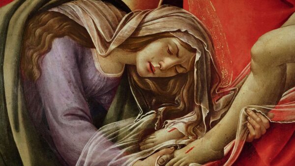 Lamentazione di Cristo, dettaglio di Maria Maddalena e dei piedi di Cristo – Sandro Botticelli Sandro Botticelli 2024-11-21