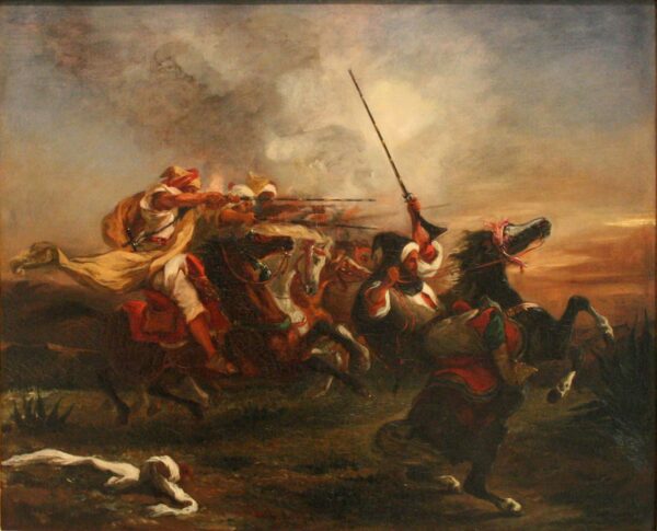 Des cavaliers marocains in azione militare – Eugène Delacroix Eugène Delacroix 2024-11-21