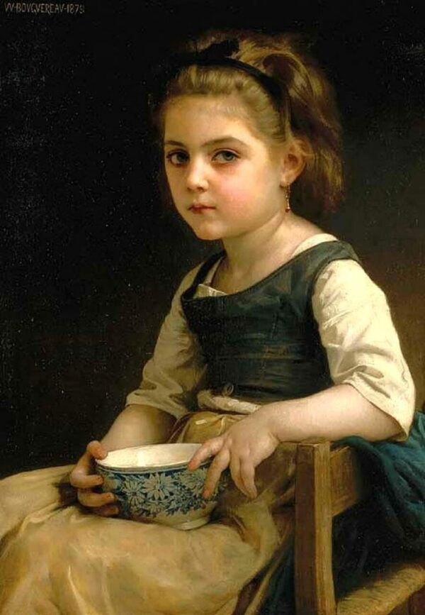 Piccola ragazza con una ciotola blu – William Bouguereau William Bouguereau 2024-11-21