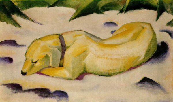 Cane sdraiato nella neve – Franz Marc Franz Marc 2024-11-13