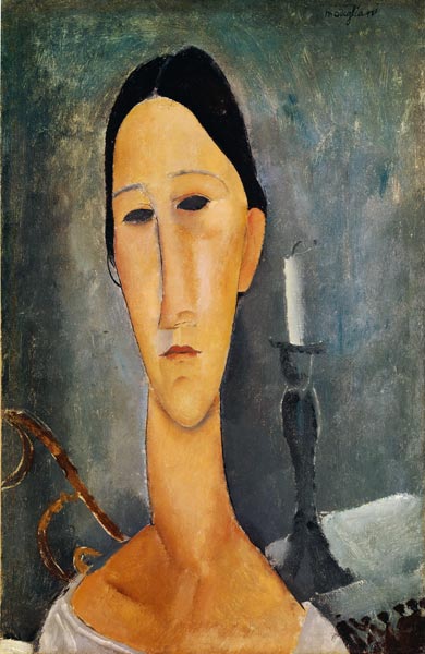 Hanka Zborowska con uno sfondo di un candelabro – Amedeo Modigliani Amedeo Modigliani 2024-11-14