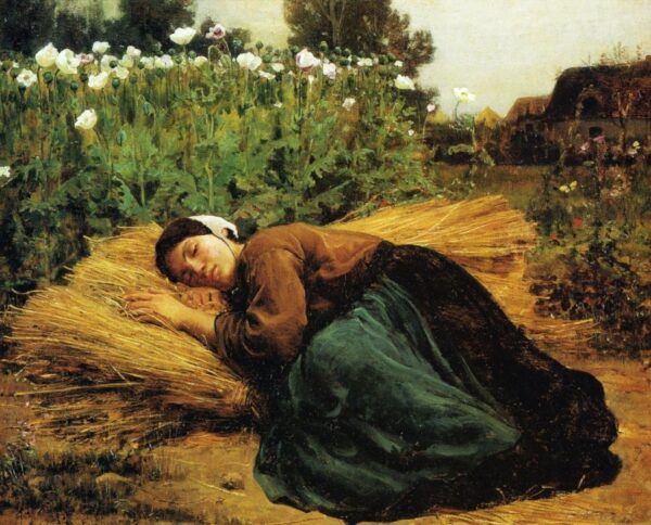 Giovane mietitore dormiente su covoni di grano – Jules Breton Jules Breton 2024-11-14