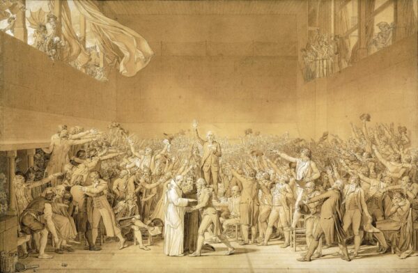 Il giuramento del campo da tennis, 20 giugno 1789 – Jacques-Louis David Jacques-Louis David 2024-11-21