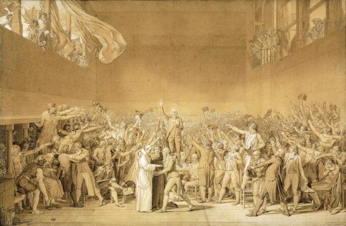 Il giuramento del campo da tennis, 20 giugno 1789 – Jacques-Louis David Jacques-Louis David 2024-09-19