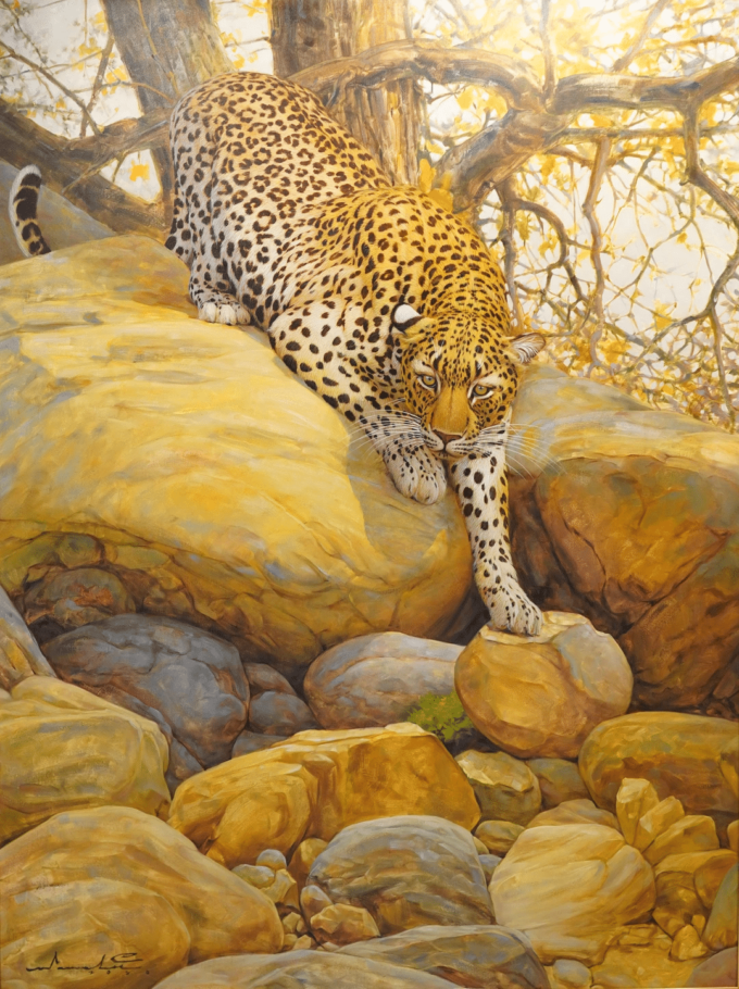 Leopardo in caccia – Somchai – 250 x 180 cm La Galleria d'Arte 2024-09-20 2