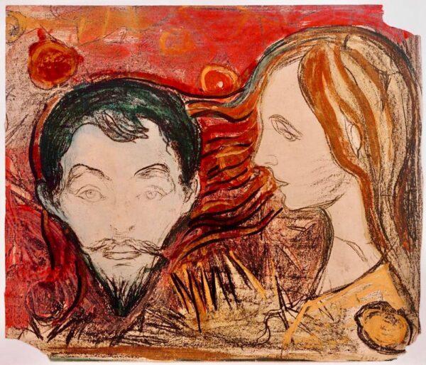 Testa di uomo tra i capelli di una donna – Edvard Munch Edvard Munch 2024-11-14