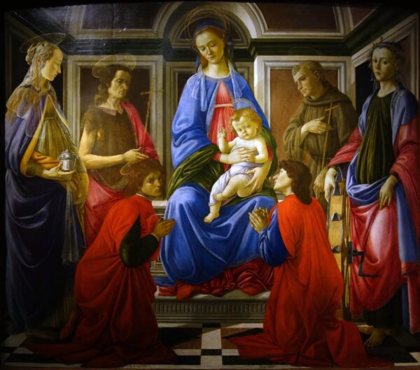 Vergine con il Bambino e i santi Maria Maddalena, Giovanni Battista, Cosma, Damiano, Francesco e Caterina, circa 1470-72 – Sandro Botticelli Sandro Botticelli 2024-11-20