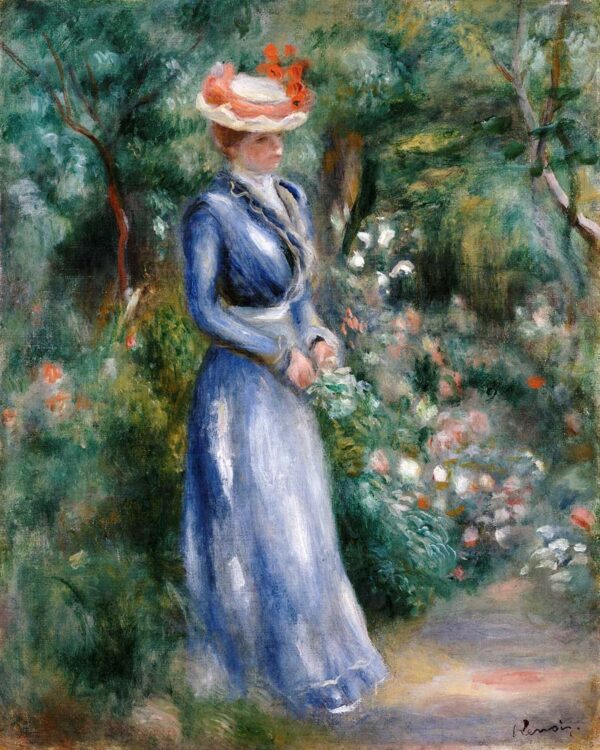 Donna in abito blu in piedi nel giardino di Saint-Cloud – Pierre-Auguste Renoir Pierre-Auguste Renoir 2024-11-21