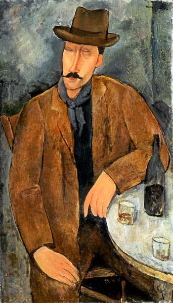 Un uomo seduto appoggiato su un tavolo – Amedeo Modigliani Amedeo Modigliani 2024-11-21