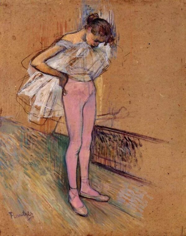 Una ballerina che si sta sistemando il suo justaucorps – Toulouse Lautrec Henri de Toulouse-Lautrec 2024-11-21