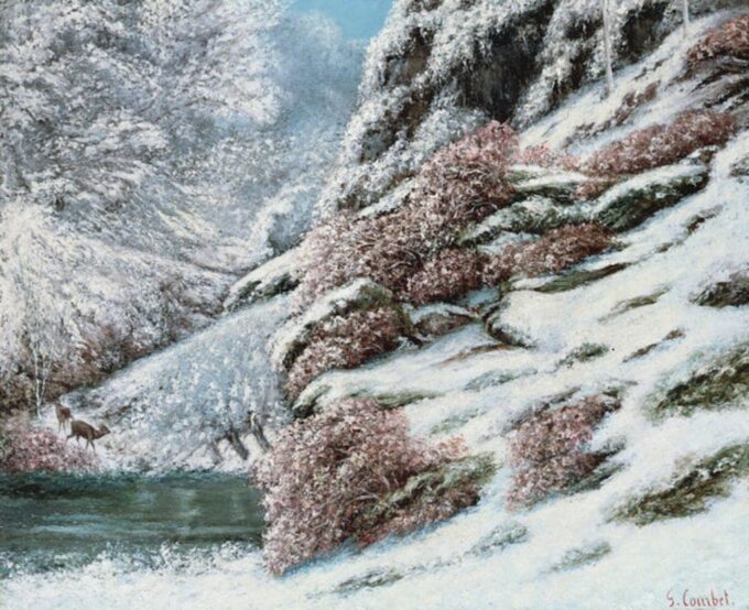 Cervo in un paesaggio di neve – Gustave Courbet Gustave Courbet 2024-09-19