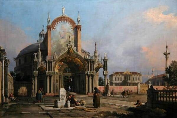 Capriccio di una chiesa, verso il 1750 (olio su tela) – Giovanni Antonio Canal Canaletto 2024-11-14