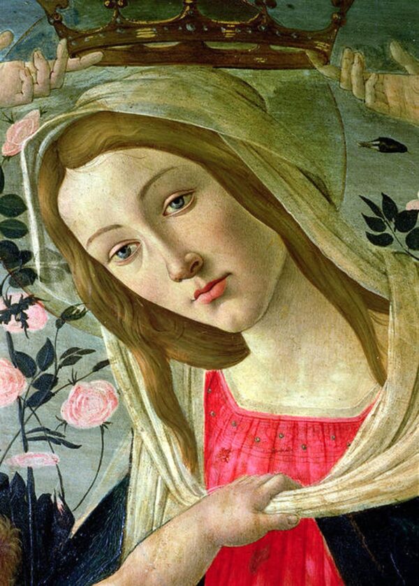 Vergine e bambino incoronati dagli angeli, dettaglio della Vergine – Sandro Botticelli Sandro Botticelli 2024-11-20