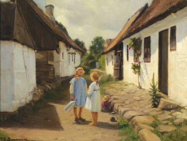 Due bambini in una strada di un villaggio – Hans Andersen Brendekilde Hans Andersen Brendekilde 2024-11-14