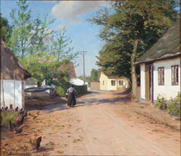 Una donna anziana in una strada di un villaggio – Hans Andersen Brendekilde Hans Andersen Brendekilde 2024-11-14