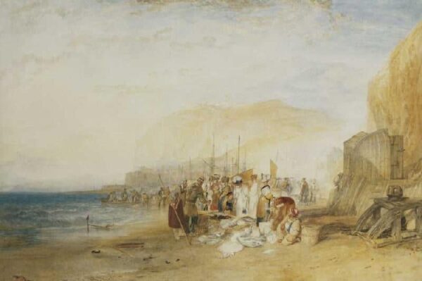 Mercato del pesce presto al mattino sulla spiaggia – William Turner William Turner 2024-11-21