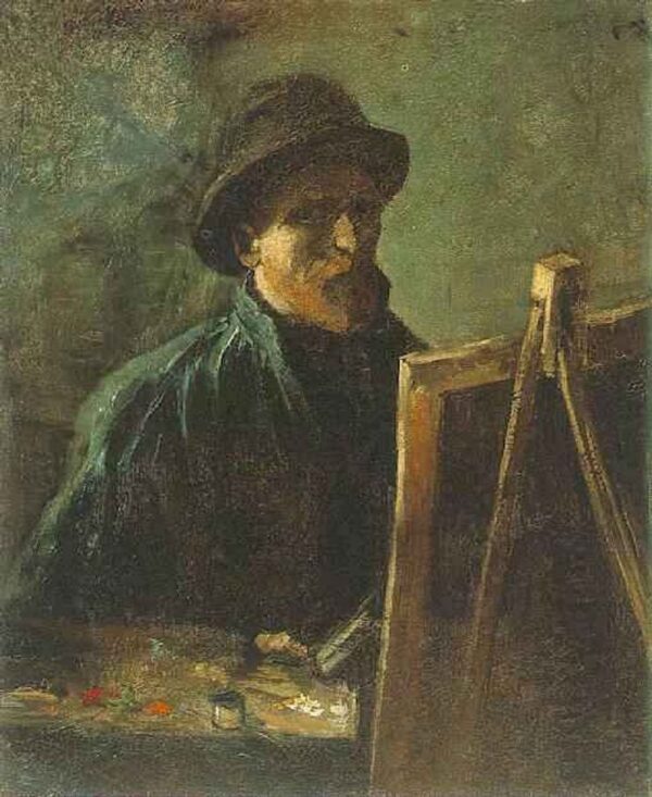 Autoritratto con cappello di feltro scuro all’easel – Van Gogh Serie degli Autoritratti di Vincent van Gogh 2024-11-21