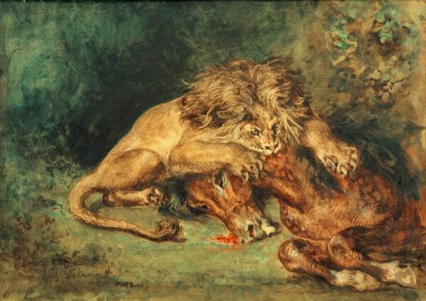 Lion, strappando un cavallo – Eugène Delacroix Eugène Delacroix 2024-11-21