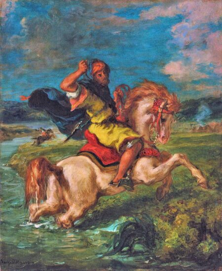 Cavaliere marocchino che attraversa un guado – Eugène Delacroix Eugène Delacroix 2025-01-28