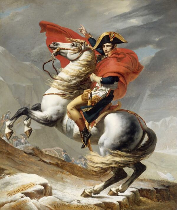 Bonaparte attraversa il Colle del Gran San Bernardo – Jacques-Louis David Jacques-Louis David 2024-11-14