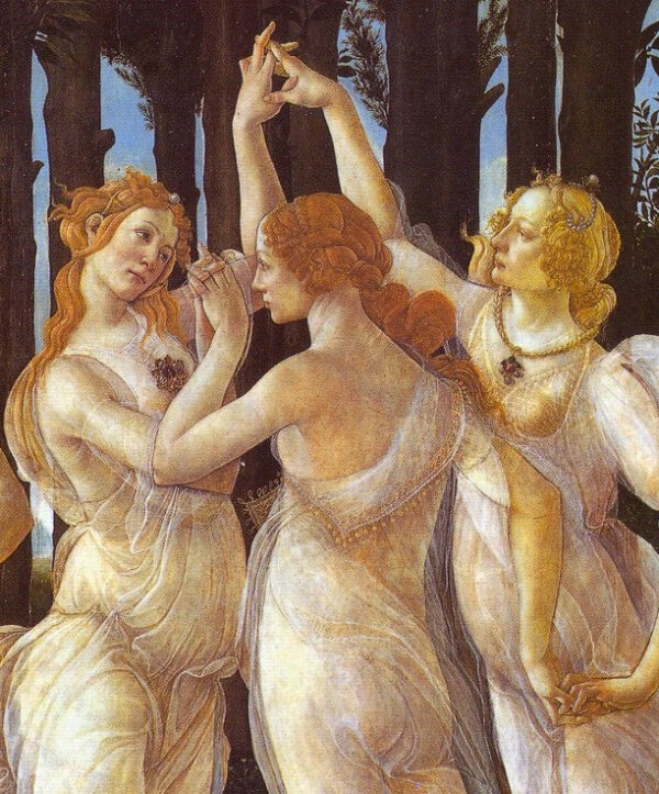 Primavera (Allegoria della primavera). Dettaglio: Le Tre Grazie, a destra – Ritratto di Caterina Sforza – Sandro Botticelli Sandro Botticelli 2024-11-21