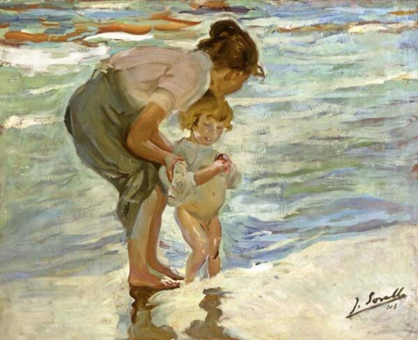 Madre e bambino sulla spiaggia – Sorolla Joaquín Sorolla 2025-01-28