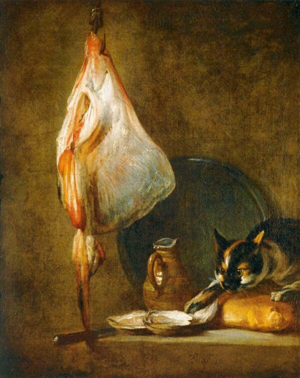 Natura morta con un gatto e una razza – Jean Siméon Chardin Jean Baptiste Simeon Chardin 2025-01-22