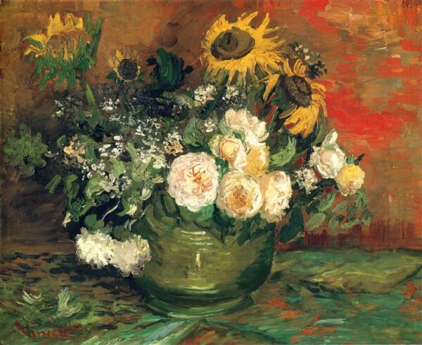 Vaso con girasoli, rose – Van Gogh Vincent Van Gogh 2024-11-21