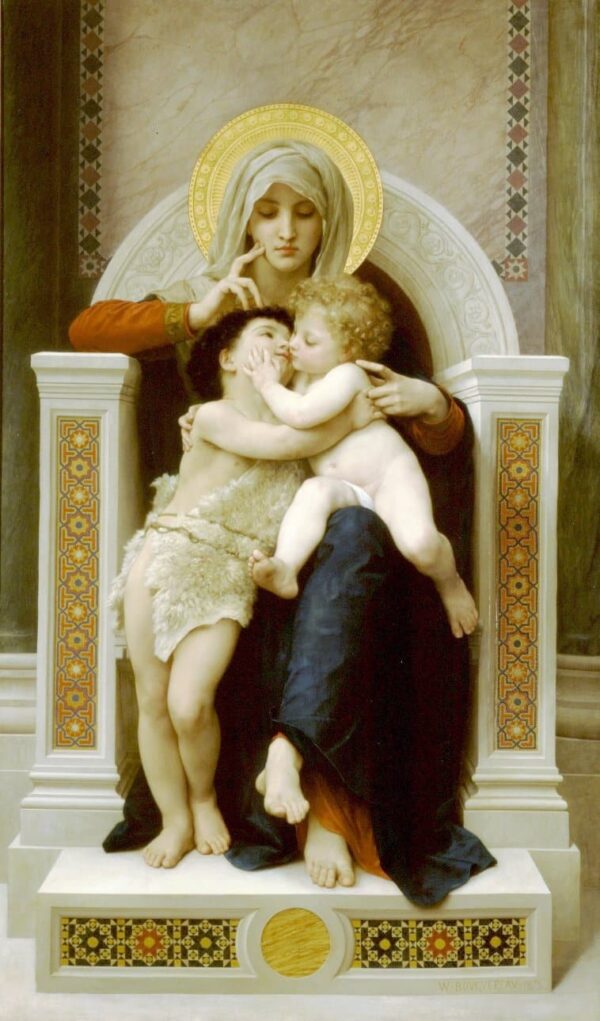 La Vergine, Gesù e San Giovanni Battista di William Bouguereau Quadri Popolari 2024-11-20