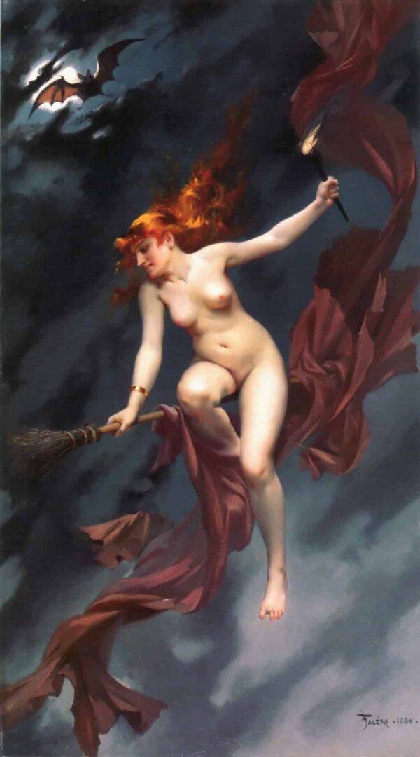 Cartolina del dipinto Bruja Yendo al Aquelarre – Luis Ricardo Falero Luis Ricardo Falero 2024-11-14