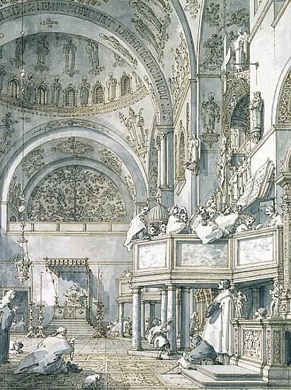 Il coro che canta nella basilica di San Marco, Venezia – Giovanni Antonio Canal Canaletto 2024-11-14