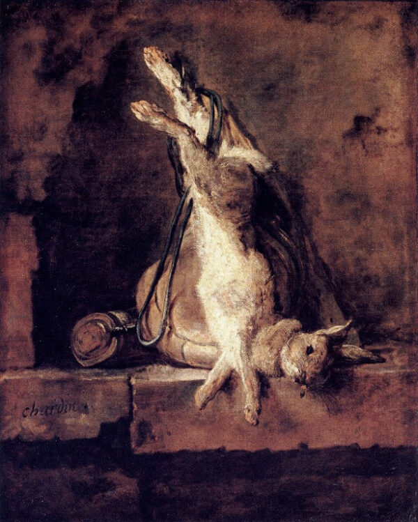 Lapin selvatico con carniere e pera a polvere – Jean Siméon Chardin Jean Baptiste Simeon Chardin 2025-01-22