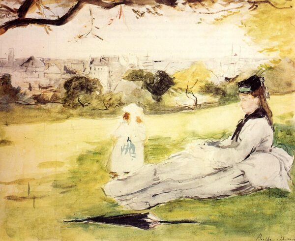 Donna e bambino seduti in un prato – Berthe Morisot Berthe Morisot 2025-01-21