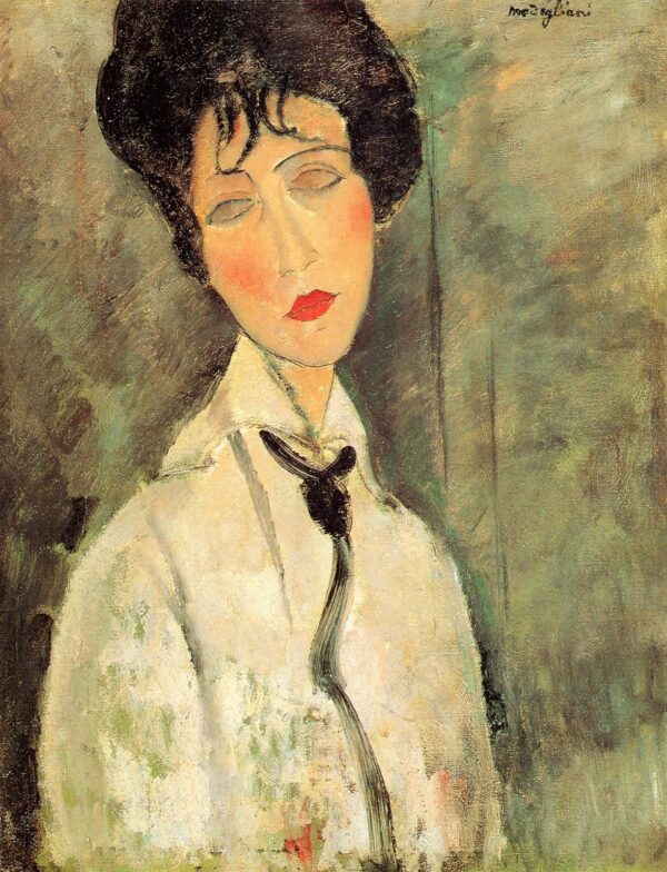 Ritratto di una donna con una cravatta nera – Amadeo Modigliani Amedeo Modigliani 2024-11-21