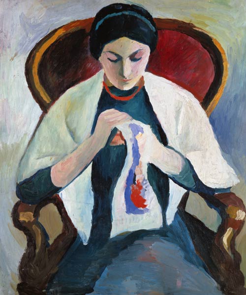 Donna che cucisce – August Macke August Macke 2025-01-28