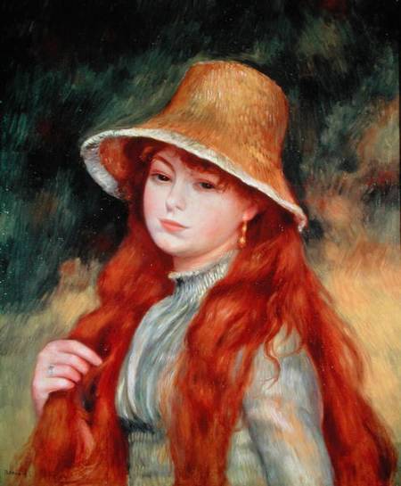 Giovane ragazza con capelli lunghi, o Giovane ragazza con un cappello di paglia – Pierre-Auguste Renoir Pierre-Auguste Renoir 2024-09-20