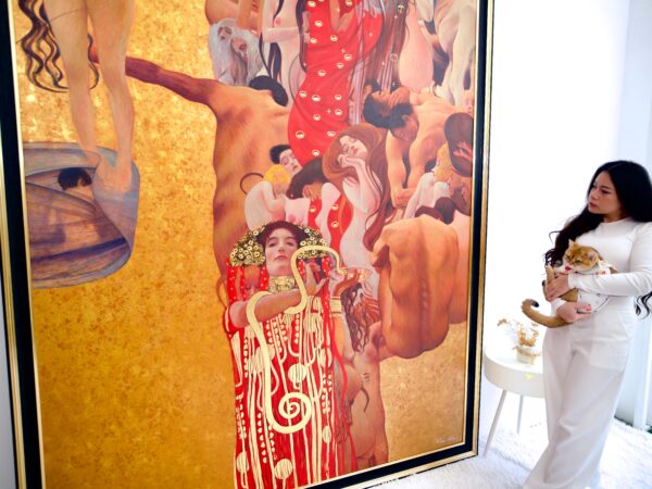 La Medicina – Un capolavoro reinventato di Gustav Klimt dal Maestro Apollon | 180 x 270 cm Copia di arte 2025-01-22 11