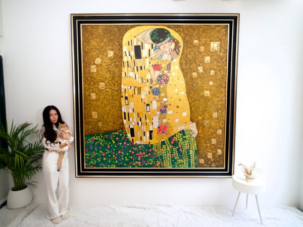 Il Bacio – Un Capolavoro Rielaborato di Gustav Klimt dal Maestro Apollon | 200 x 200 cm Copia di arte 2025-01-22 8