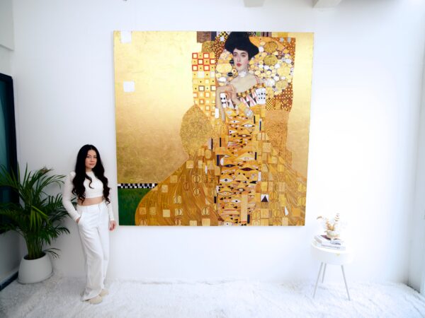 Ritratto di Adele Bloch-Bauer – Un capolavoro reinventato di Gustav Klimt di Master Apollon | 200 x 200 cm Copia di arte 2025-01-22 2