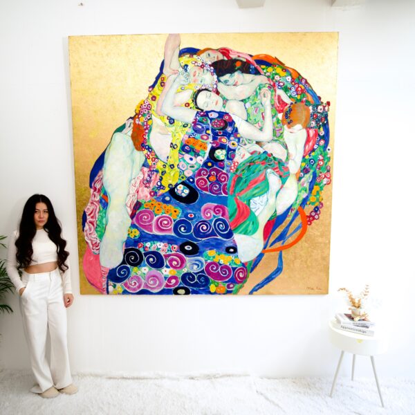 The Maidens – A Reimagined Gustav Klimt Masterpiece by Master Apollon | 200 x 200 cm Copia di arte 2025-01-21