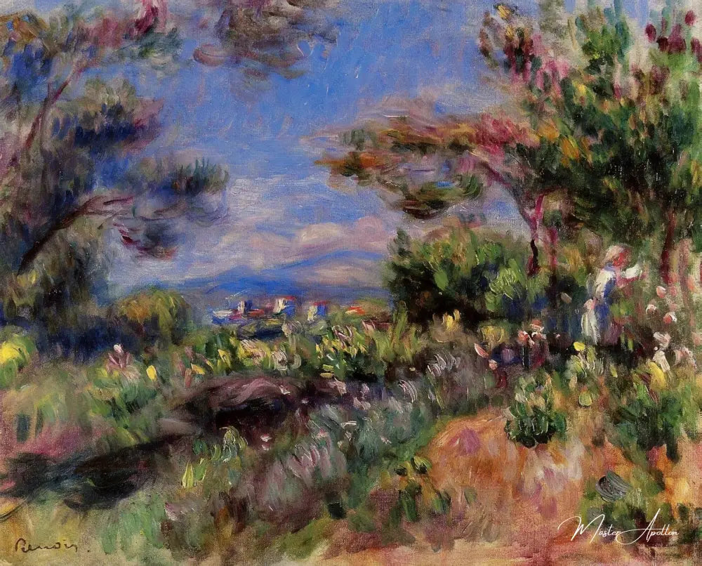 Giovane donna in un paesaggio a Cagnes – Pierre-Auguste