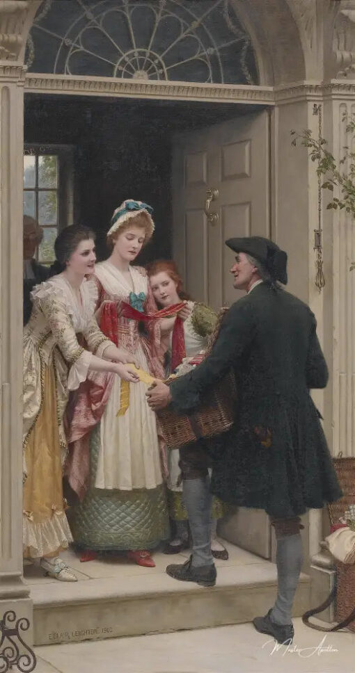 Riband e merletti per volti molto belli – Edmund Leighton Edmund Leighton 2025-05-27