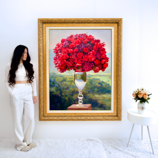 Bouquet di Rose | 100 x 130 cm Pittura Originale in Vendita 2025-05-23 14