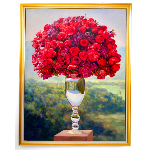 Bouquet di Rose | 100 x 130 cm Pittura Originale in Vendita 2025-05-23 13