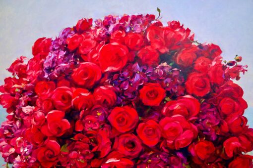 Bouquet di Rose | 100 x 130 cm Pittura Originale in Vendita 2025-05-23 16